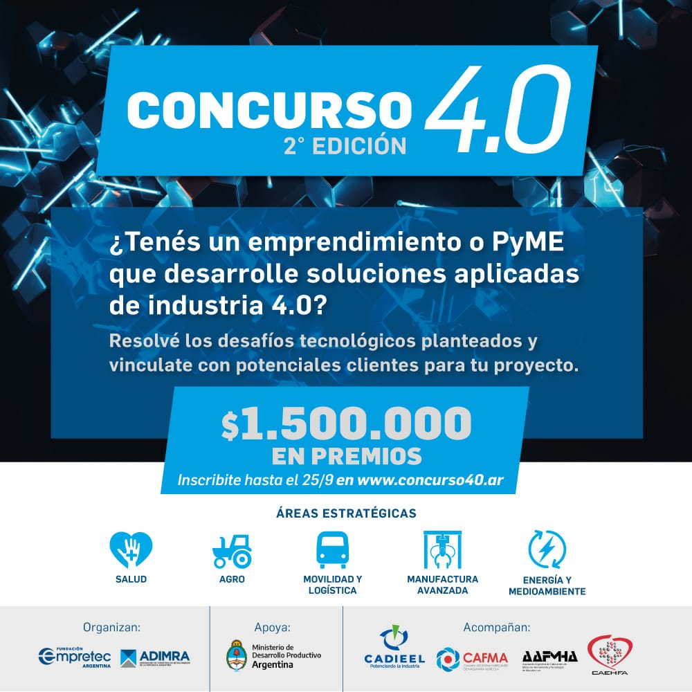 dvt_utn_frbb's tweet photo. Están abiertas las inscripciones al #Concurso40
#Concurso #Pymes #Emprendimientos #Innovación #Tecnología #Industria40 #Empresas #Pymes #DesarrolloEmpresario #Empretec https://t.co/pi1iuWjM4i