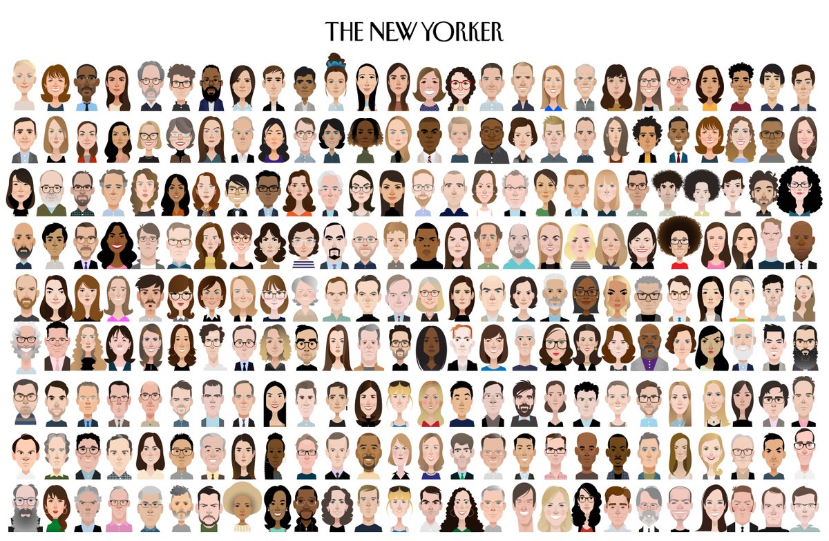 One of my proudest achievements in my career was to be asked to illustrate for the <a href="/NewYorker/">The New Yorker</a>. One of my favourite assignments from them was to be asked to illustrate the profile pics of the staff and writers. I've been doing it 10 years now... fingers crossed I'll get another 10