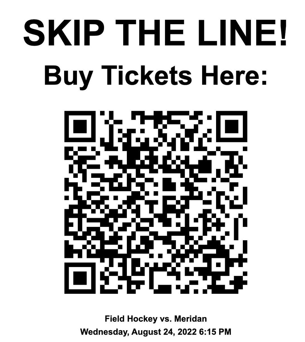Field Hockey home opener tomorrow vs <a href="/MHSSports121/">Mustang Athletics</a>!!  Get your tickets early, scan the QR code or go to annandaleatoms.net and come support our <a href="/atomsfhockey/">AHS FIELD HOCKEY</a>!!