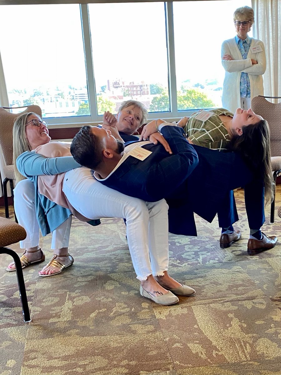 Rusty Shields, ATD CIC President and leader of our Facilitation Community of Practice, was the presenter for our August monthly program.  He presented a lively series of activities for team engagement including a risky demonstration of trust.