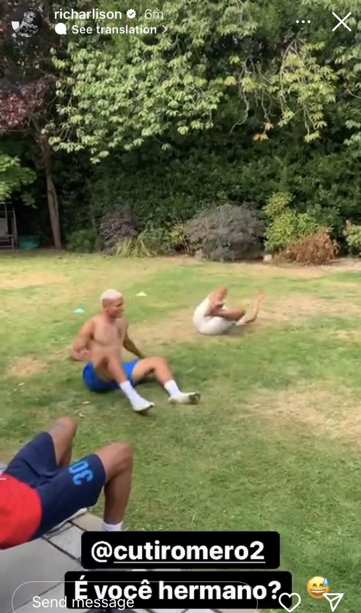 TheSpursExpress's tweet photo. Richarlison on Insta😂 https://t.co/W01C4VER5K