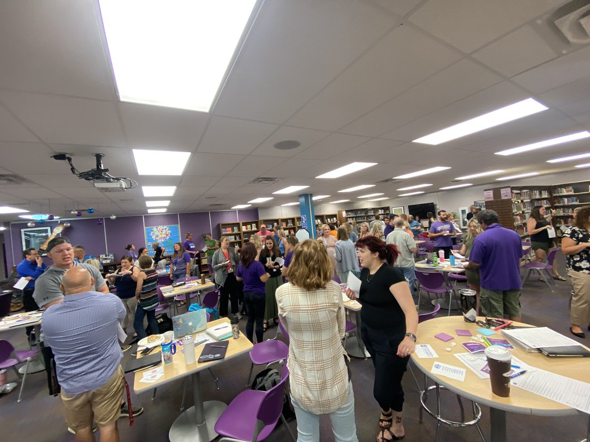 MsGerloski's tweet photo. @WaukeshaNorth1 is back! Getting the day started with community building as teachers find their “sole mates” and share what fills their cup (literally and figuratively!) #SDWSAIL https://t.co/gaoD2gpAp0