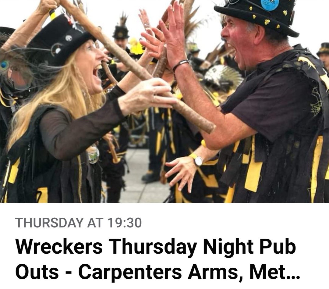 WreckersMorris's tweet photo. This Thursday we are wrecking the Carpenters Arms Metherell - always a great night here so come along and join in the fun! 

#Thursdaynightout #pubouts #pub #morris #morrisatthepub #morrisdancing #morrismusic #bordermorris #Cornwall #cornishmorris #keephydrated https://t.co/KAJZ5TZFKK