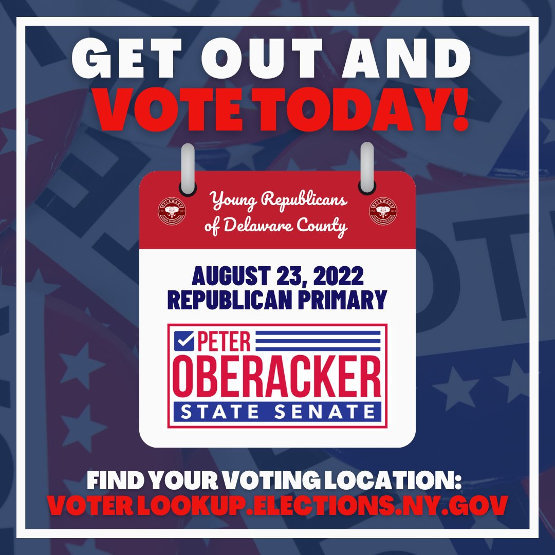 yrsdelco's tweet photo. TODAY IS ELECTION DAY!
Senator Peter Oberacker and Marc Molinaro NEED OUR HELP! Head to your local polling place or voting station anytime between 6:00am and 9:00pm. You can find your polling site here:
https://t.co/wLqQ75TpHZ
#LeadRight #PeterForSenate #MarcForUS #RedWave https://t.co/nsx8gKQ6tF