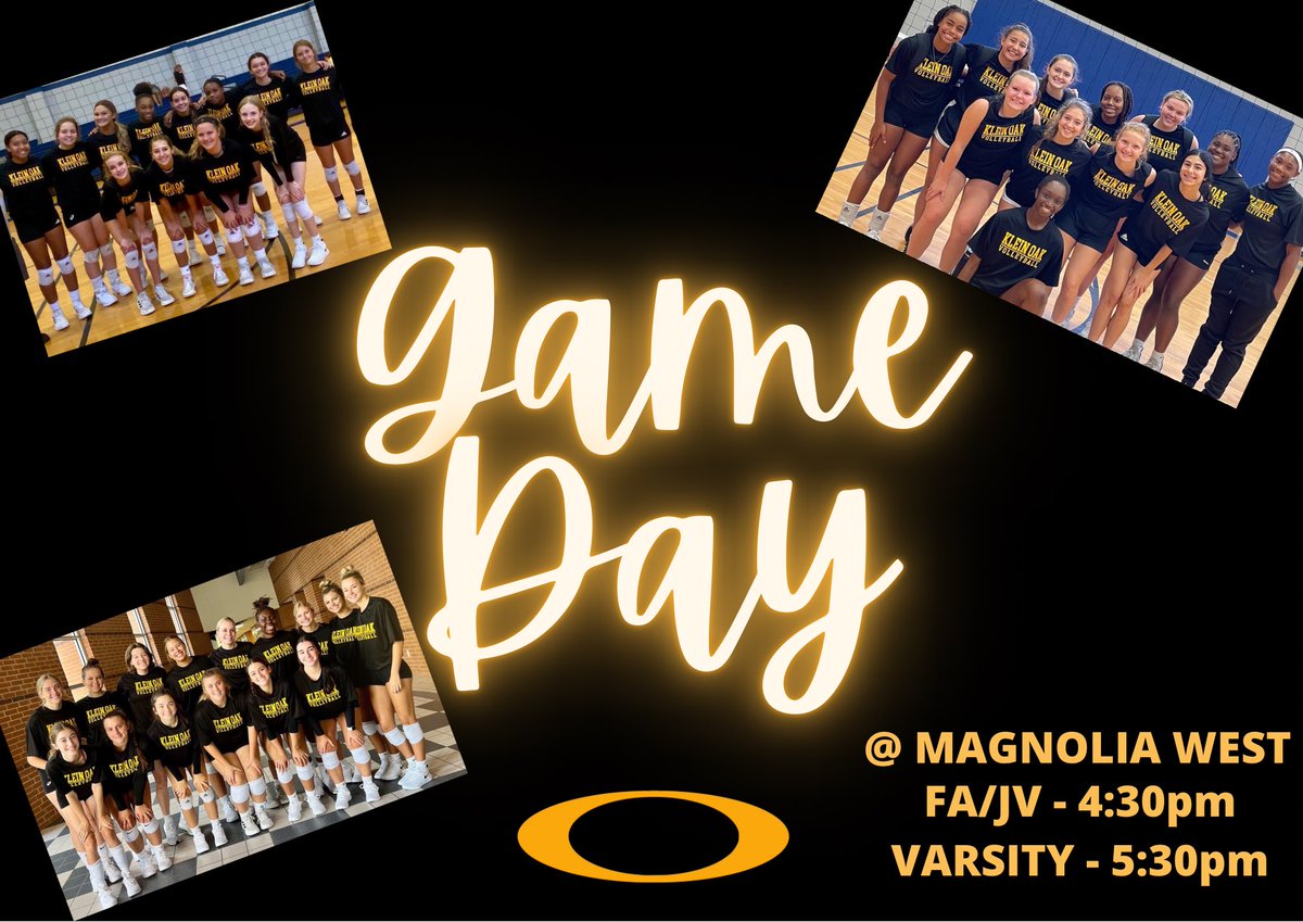 KleinOakVB's tweet photo. 🚨GAME DAY🚨
VS Magnolia West

📍Magnolia West
⏰ 4:30 (FA/JV) 5:30 (V)
🏐 non-district matchup 

#bringtherain #oakem https://t.co/zFRfcAZZAq