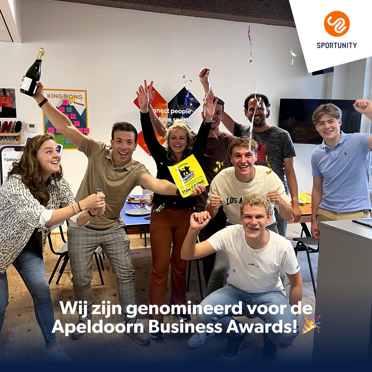 YES! Wij zijn genomineerd voor de #Apeldoorn Business Awards! 🥳

Uit honderden bedrijven zijn we gekozen tot één van de drie genomineerden in de categorie Industrie &amp; Technologie. 𝗦𝘁𝗲𝗺 𝗷𝗶𝗷 𝗼𝗽 𝗼𝗻𝘀? ➡️ bit.ly/stemSportunity