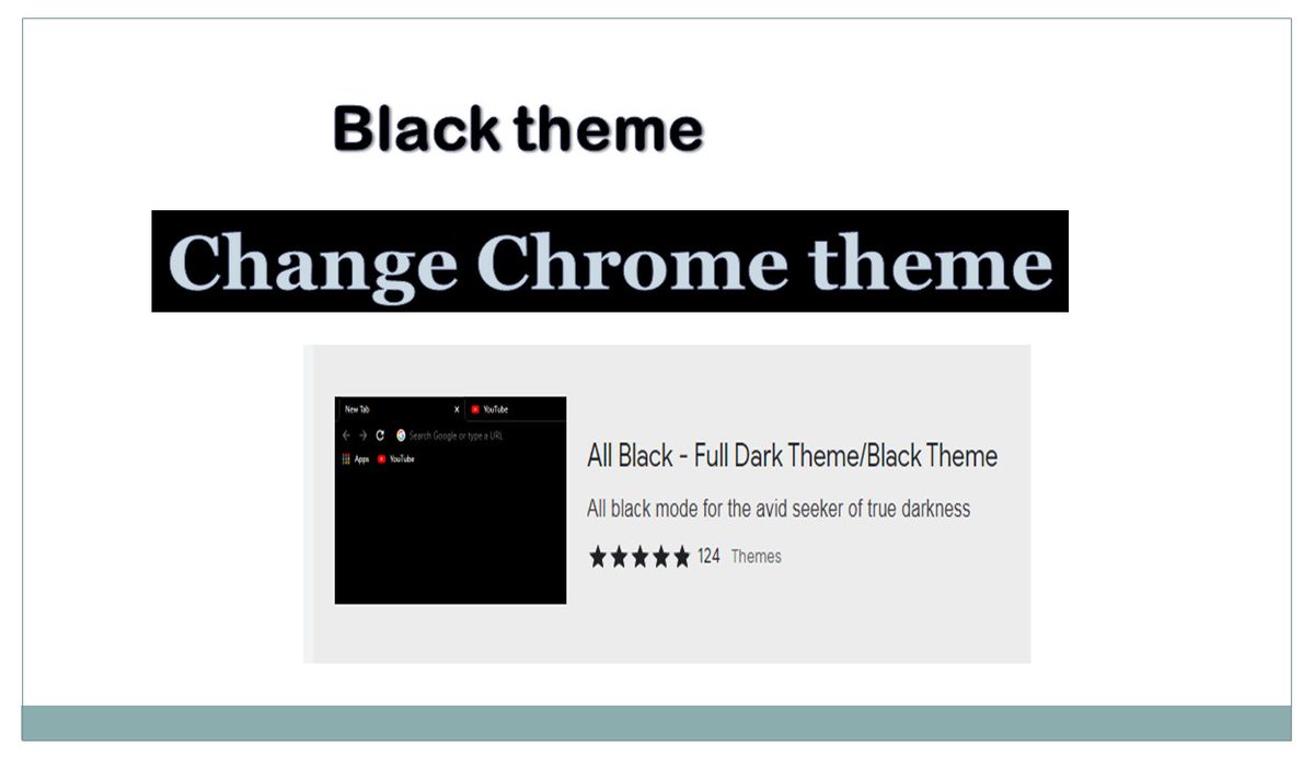 GuideTopics's tweet image. youtu.be/ua2Fygdc09A
Themes mostly used by chrome users for changing their chrome background. these themes give a different experience to chrome users. In this video, I show dark theme settings in chrome
#CHROMECONCEPT #CHROMETHEME #GUIDETOPICS