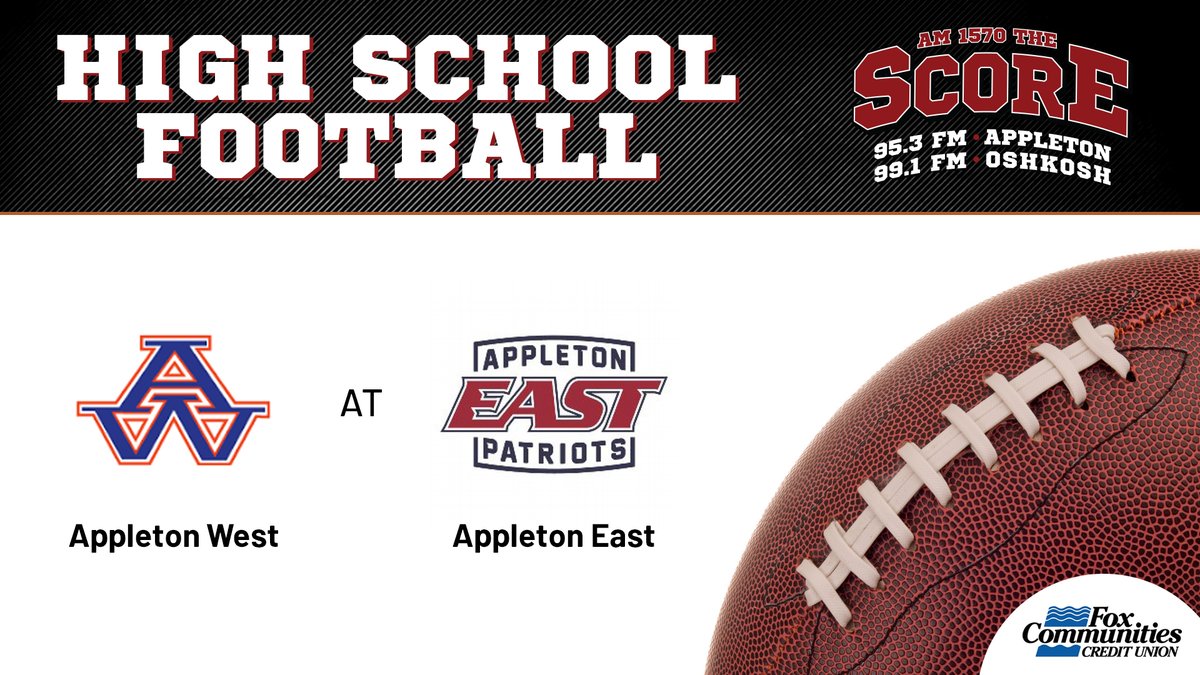 The Score WI (@thescorewi) on Twitter photo Our <a href="/foxcu/">Fox Communities Credit Union</a> Video Stream Game of the Week is back for Week 2 of the High School Football season!
We have a cross-town rivalry battle between <a href="/AppletonWest/">Appleton West</a> vs. <a href="/AEPatriotFB/">Appleton East Football</a>!
Kickoff is tomorrow at 7:00pm with pregame at 6:50pm!
Watch here:
bit.ly/ScoreHSSports
#wisfb Our <a href="/foxcu/">Fox Communities Credit Union</a> Video Stream Game of the Week is back for Week 2 of the High School Football season!
We have a cross-town rivalry battle between <a href="/AppletonWest/">Appleton West</a> vs. <a href="/AEPatriotFB/">Appleton East Football</a>!
Kickoff is tomorrow at 7:00pm with pregame at 6:50pm!
Watch here:
bit.ly/ScoreHSSports
#wisfb