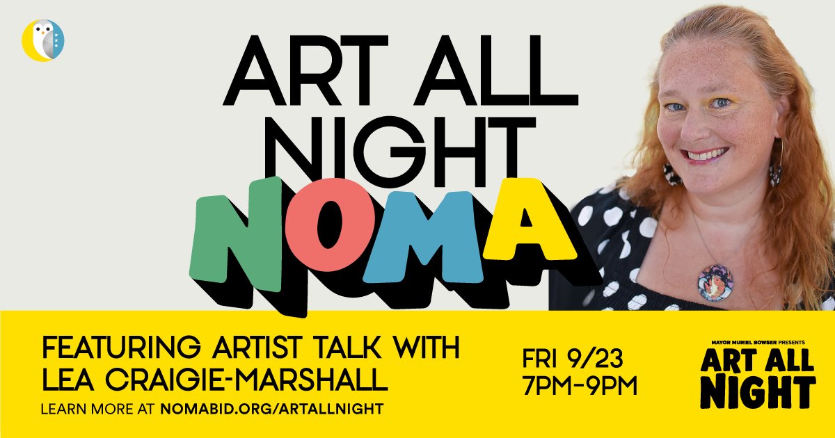 NoMaBID's tweet photo. Join us for a special #DCArtAllNight activation with @BlueHueLea! The public is invited to the opening of Lea’s newest mural and sculptural installation, “Her Story,” at 1200 First Street NE on 9/23. https://t.co/uiPyKE1WAR https://t.co/LOFRgoPpMn