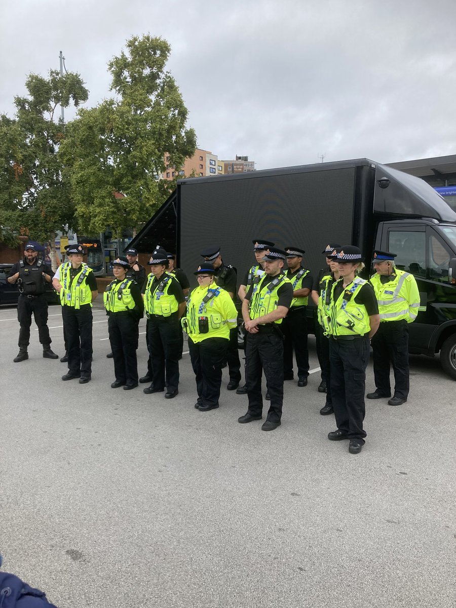 CllrBentham's tweet photo. SCC Councillors and officers joined with @GMPSalford @gmpolice for operation AVRO this morning talking to the public about work being done to tackle crime and ASB in Eccles. Even got to stroke the gorgeous puppy in the picture. @TJKelly18 @salford_mayor https://t.co/Nb21C4JP3p