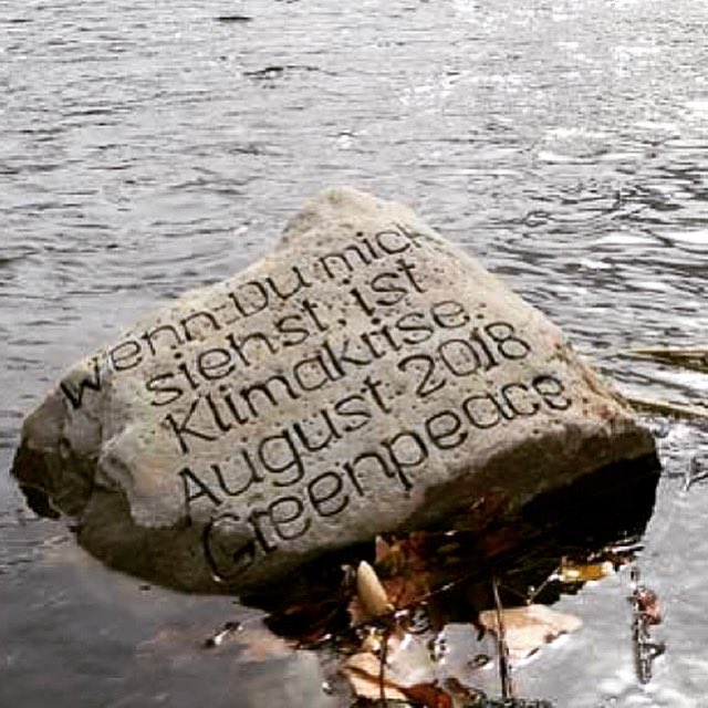 CWCwarriors's tweet photo. Historic #drought in Europe… when you see me the climate crisis is here 🌍#hungerrock #Hungerstein https://t.co/Xok0Uh9hAp