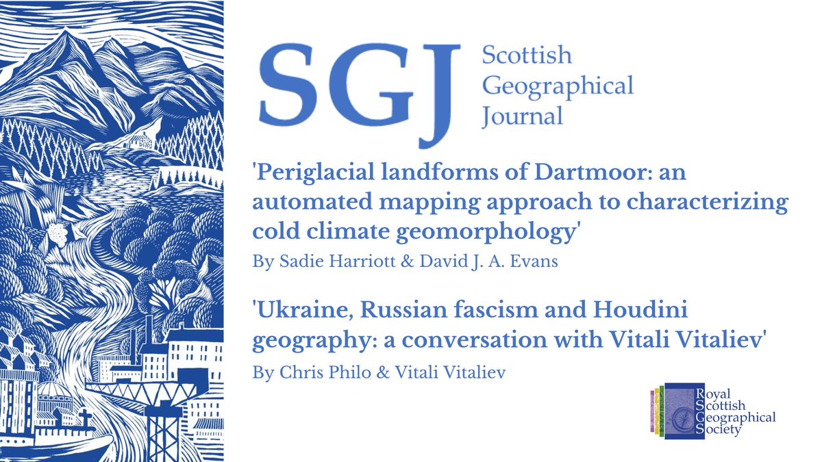 Two recent articles in the journal: Periglacial landforms of Dartmoor tandfonline.com/doi/full/10.10… and a conversation with Vitali Vataliev tandfonline.com/doi/full/10.10…