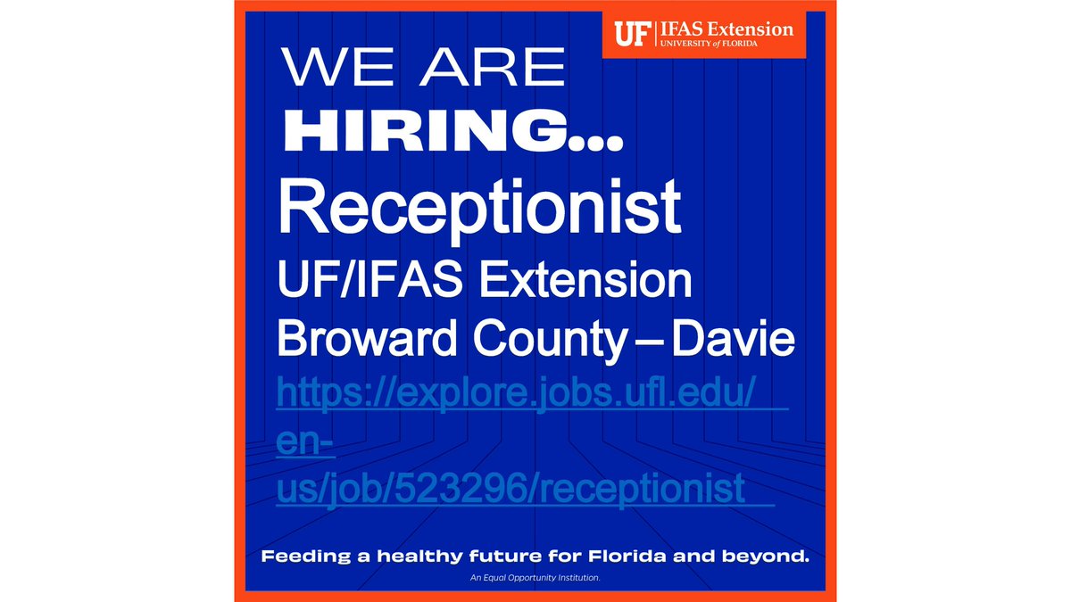 HortUrban's tweet photo. #broward #browardcounty #browardleague #browardparks #browardstem @BrowardEnv #browardschools Join our UF/IFAS Extension Broward County Team. Applications accepted through August 26th. https://t.co/b7BxMuLeGl https://t.co/JrfjGNNks3