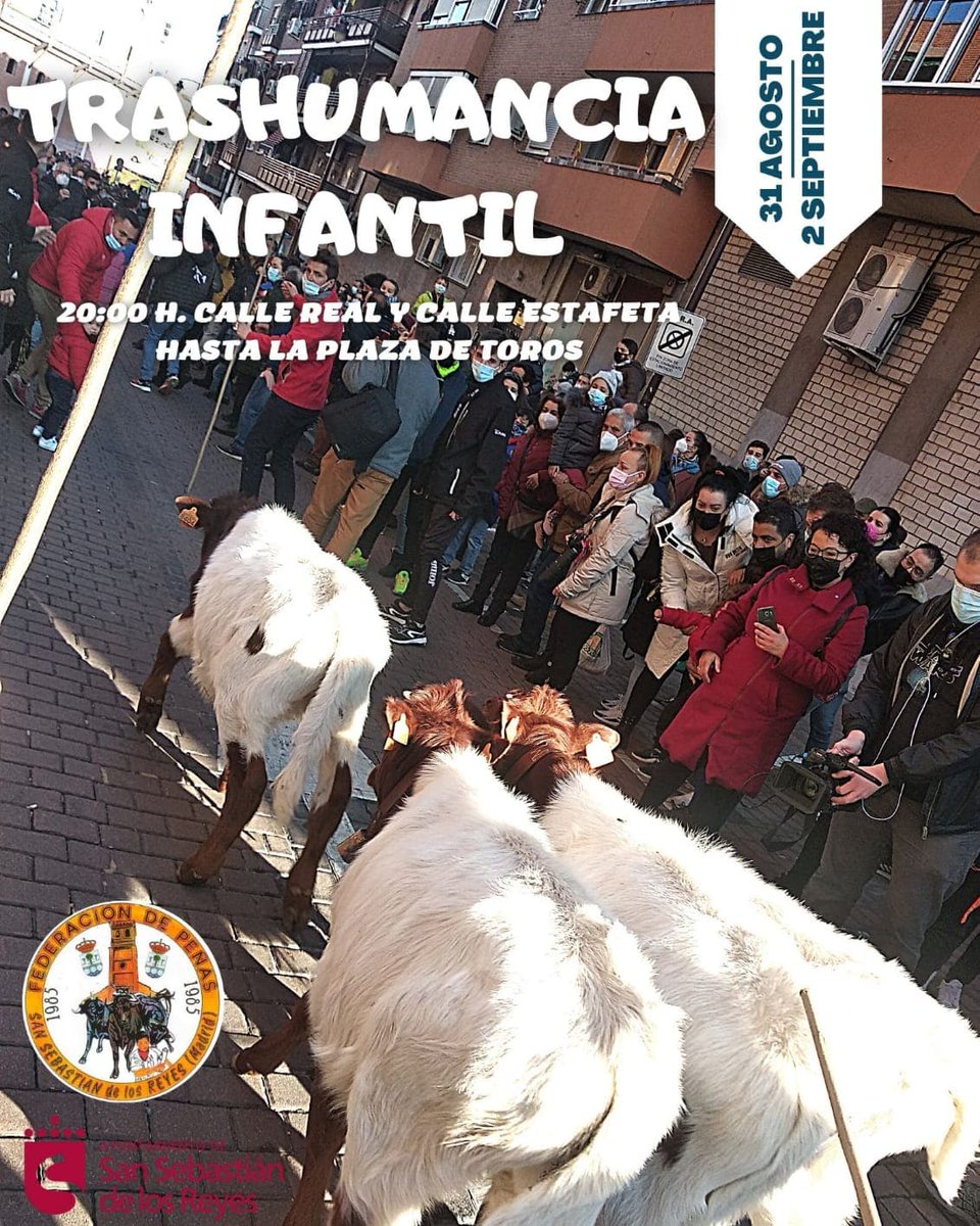 dtfsanse's tweet photo. Miércoles 31 de agosto y viernes 2 septiembre a las 20.00 horas #transhumanciainfantil en #SanSe 👏👏👏
Ven y disfruta de las #FiestasSanSe 😉
#CreandoAficion #EncierroInfantilSanSe #EncierroSanSe #DTFSanSe @federacionsanse https://t.co/cgoKhJe4We