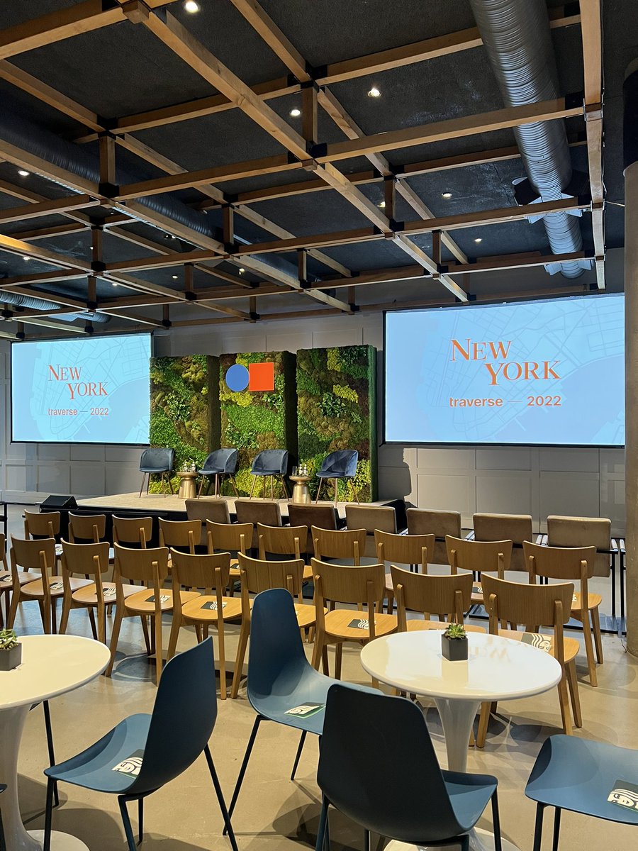 lmighdoll's tweet photo. The calm before the exciting day ahead at #TraverseLocal in NYC with @TripActions! 

Thanks to all of our sponsors:
@united @HiltonHotels @Visa @AmadeusITGroup @Enterprise @Sabre_Corp @AmericanAir @Lufthansa_USA @nhhotelgroup https://t.co/vuXz5yD0Js