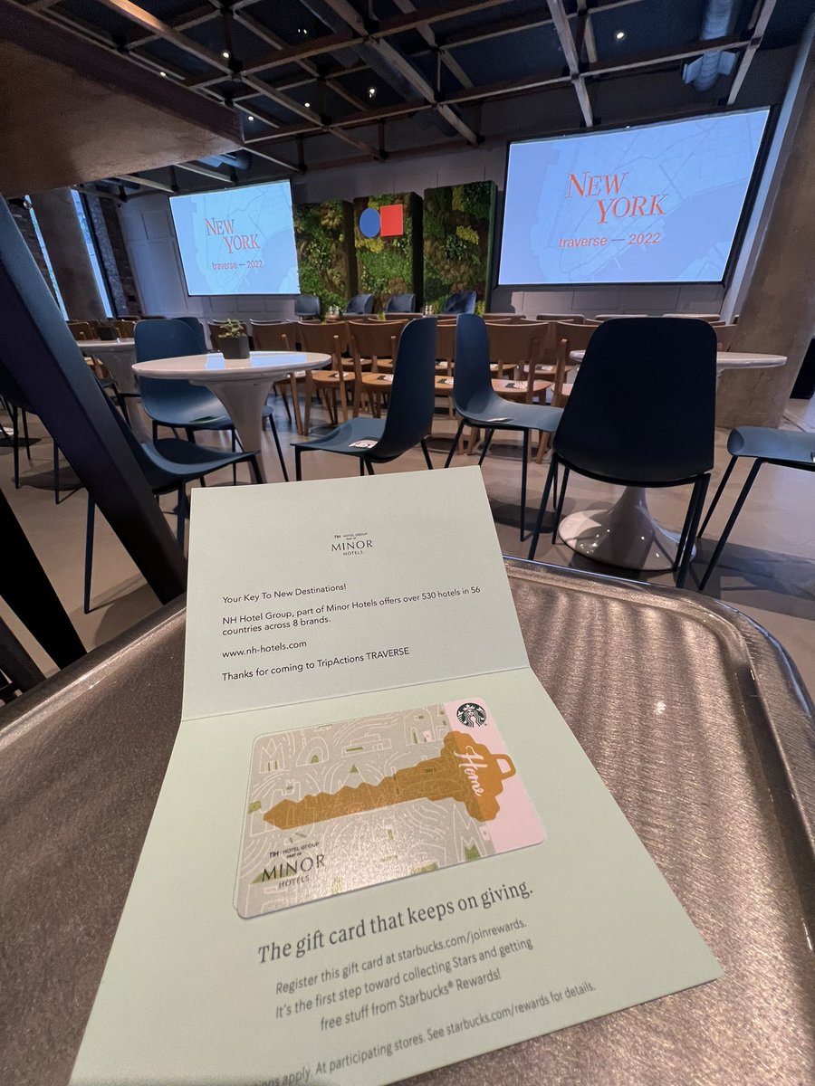 lmighdoll's tweet photo. The calm before the exciting day ahead at #TraverseLocal in NYC with @TripActions! 

Thanks to all of our sponsors:
@united @HiltonHotels @Visa @AmadeusITGroup @Enterprise @Sabre_Corp @AmericanAir @Lufthansa_USA @nhhotelgroup https://t.co/vuXz5yD0Js