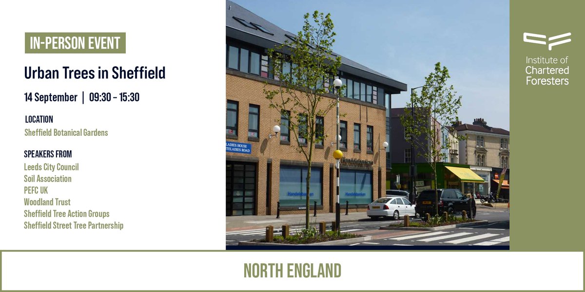 TheICF's tweet photo. More speakers announced ๐
Join us at Sheffield Botanical Gardens on 14 Sept to hear about a range of urban forestry topics.
Speakers from @LeedsCC_News @WoodlandTrust @SoilAssociation @PEFC_UK @SheffTreeAction and #SheffieldStreetTreePartnership.
Book: https://t.co/7yJDjWjBXD https://t.co/dZDP8EVNB5