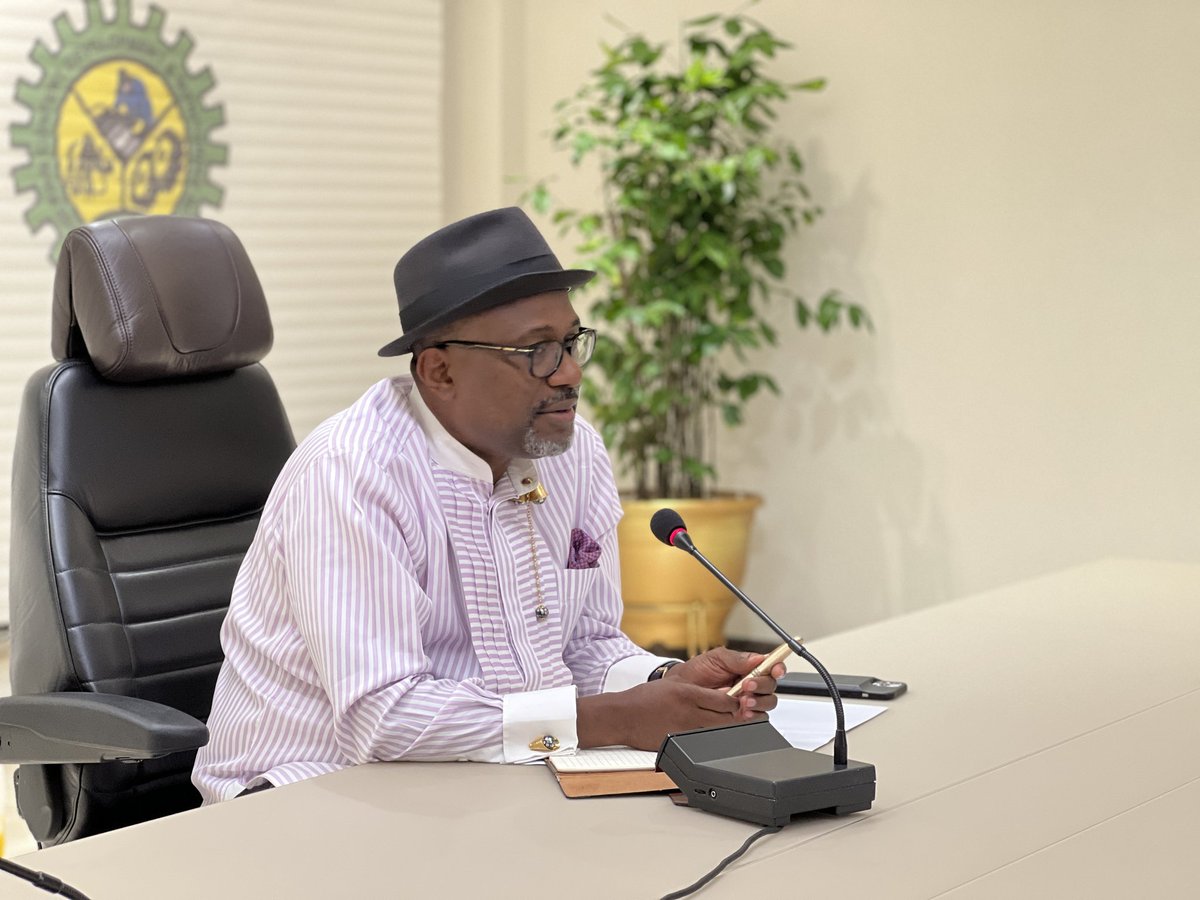 OfficialNCDMB's tweet photo. Top management of the Board led by the Executive Secretary, Engr. Simbi Kesiye Wabote (FNSE) is currently meeting with the management of @TotalEnergiesNG at the Nigerian Content Tower, Swali, Yenagoa, Bayelsa State. https://t.co/wqs9KNo70Y