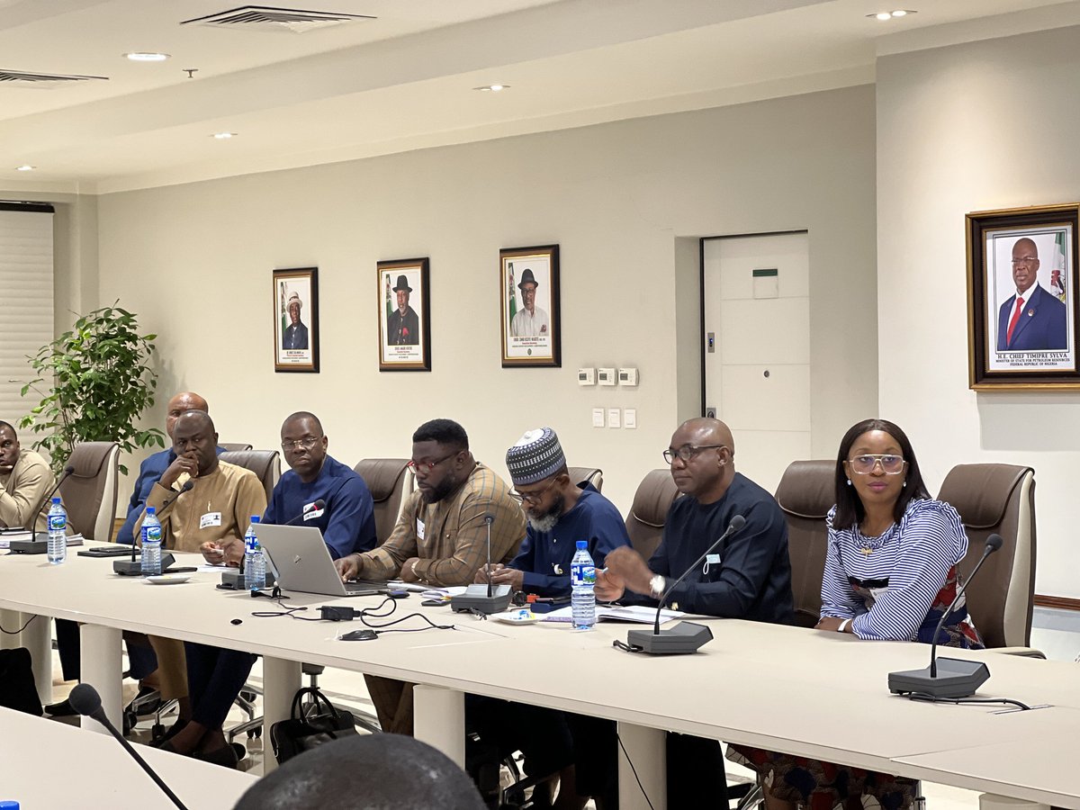 OfficialNCDMB's tweet photo. Top management of the Board led by the Executive Secretary, Engr. Simbi Kesiye Wabote (FNSE) is currently meeting with the management of @TotalEnergiesNG at the Nigerian Content Tower, Swali, Yenagoa, Bayelsa State. https://t.co/wqs9KNo70Y