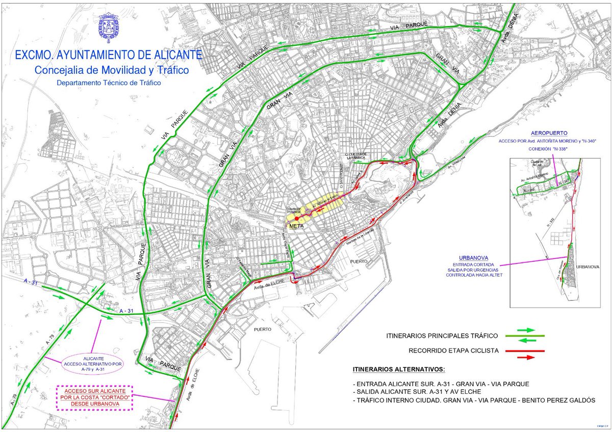 🚴🏻‍♂️ #Alicante se verá en todo el mundo el martes 30 de agosto gracias a la etapa contrarreloj de la Vuelta a España. La carrera obligará a cortar el tráfico en el frente litoral y a restringir el acceso al centro entre las 11.30 y las 17:30 h ℹ️ Más info 👉🏻 bit.ly/3AizCZg