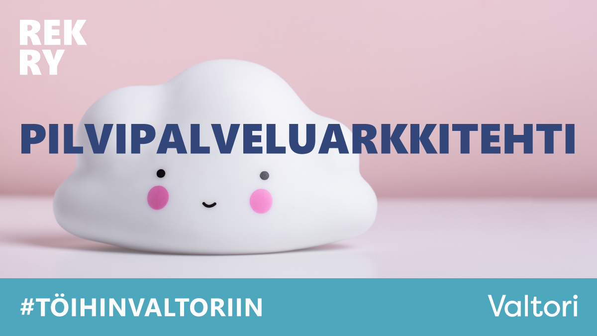 Valtori_'s tweet image. #Rekry: Palveluarkkitehti, pilvikehitys 
Haemme pilviosaajaa Valtorin Asiakaskokemus-yksikköön.

Varmistat, että saamme pilviteknologian kehittymisen hyödyt tehokkaasti asiakkaidemme käyttöön ja että #pilvitransformaatio onnistuu. 

Hae viim. 2.9. haku.valtiolle.fi/Public/Assignm… #pilvi