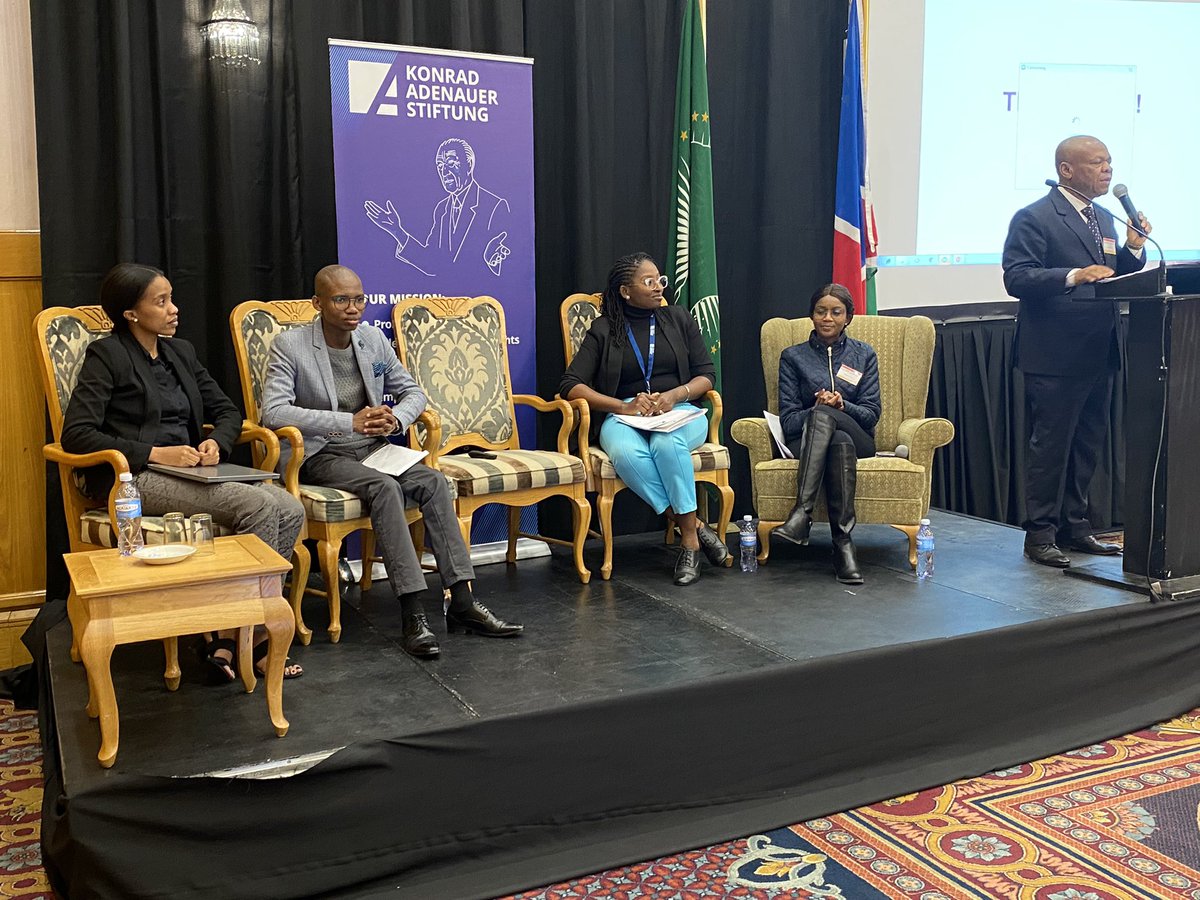 Concurrent session 4 chaired by Ms. Lineekela Usebiu addressing Human Rights, Constitutions &amp; Sustainable Economic Development in Africa. The speakers are Phemelo Magau &amp; Keamogetse, Miriam Matinda &amp; Paul Baraka,Olanike Adelakun, Linus Nwauzi &amp; Joachim &amp; Maria &amp; Bankole
