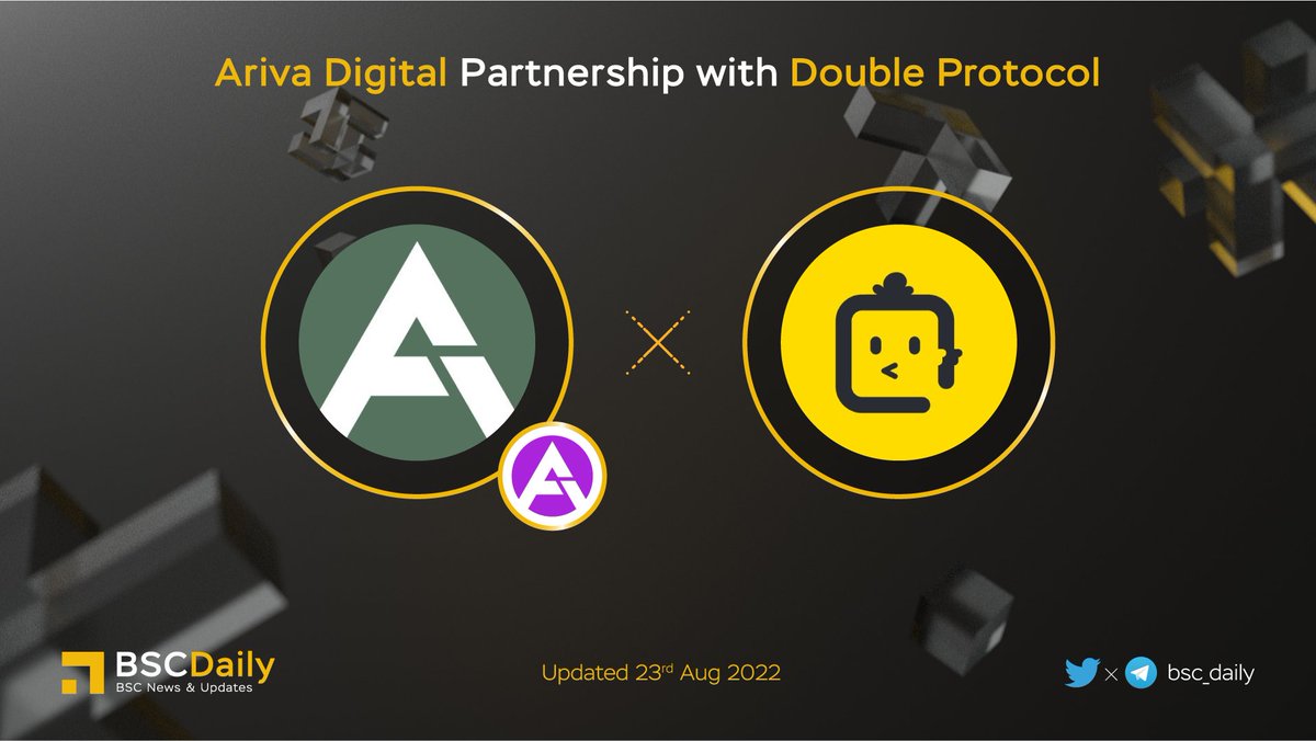🎉 <a href="/ArivaCoin/">Ariva Digital</a> <a href="/ArivaWonderland/">Ariva Wonderland</a> Partnership with <a href="/DoubleProtocol/">Double Protocol - DePIN Marketplace</a>🚀

#DOUBLE - delivering a revolutionary NFT rental platform that seamlessly connects #NFT owners to prospective NFT renters who wish to leverage these assets for a limited time🔥

Explore more #ARIVA👇

#BNB #BSC