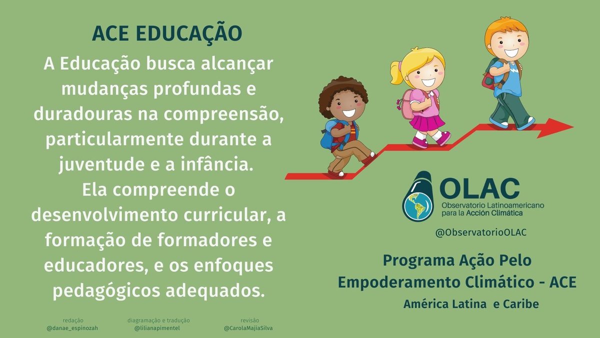 OlacLAC's tweet photo. Bom dia! La #Educacion en #LAC debe considerar la multiculturalidad de la región y eso comienza por el idioma. Nuestros post también estarán traducidos al portugués! 🇧🇷
En OLAC les invitamos a seguir nuestra campaña regional sobre ACE rumbo a la #COP27 #OlacACE #ACE https://t.co/evlB2Xy0kI