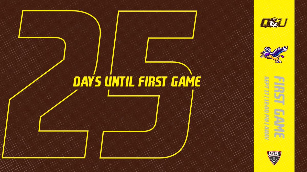 QUHawks's tweet photo. School history in the making this evening! @QuSprintFB holds its first official practice!
It's been 428 days since the program was announced!
The countdown is on until the first game of the season! https://t.co/9RXIYIZKga