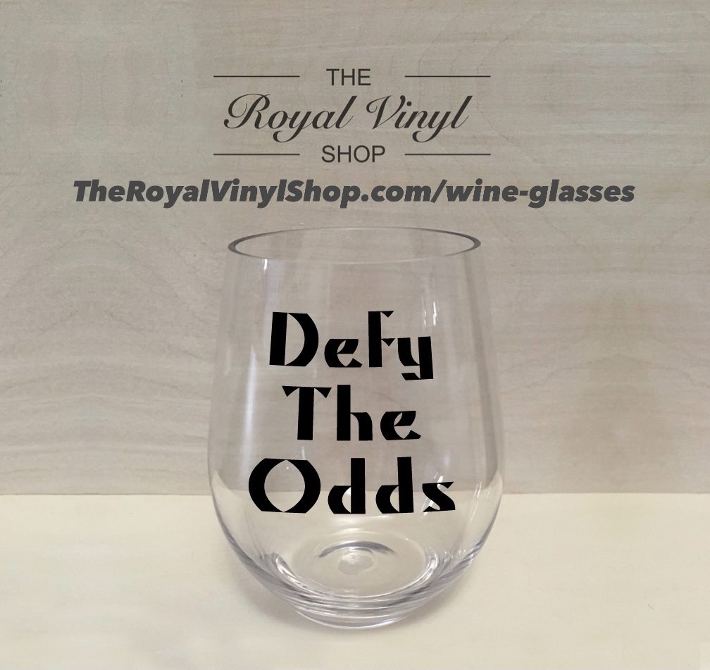RoyalVinylShop's tweet photo. “Defy The Odds” - Customized 20oz Stemless Acrylic Wine Glass by The Royal Vinyl Shop. https://t.co/EiONXYLfOo

#theroyalvinylshop #defytheodds #motivate #motivation #motivationalquotes #wineglass #wineglasses #customwineglasses #wine #wines #winelover #winelovers #winewinewine https://t.co/uBEtuX4jyr