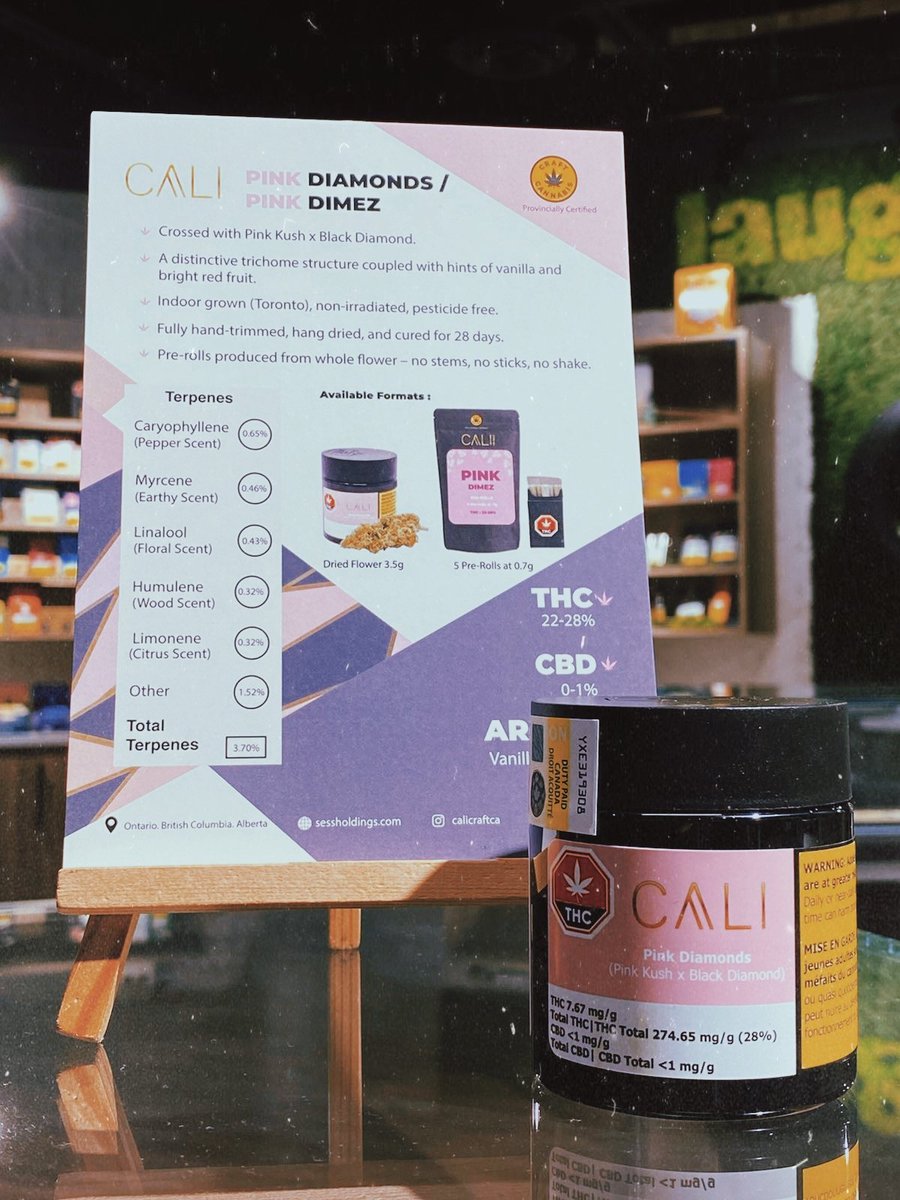 💟💎 'Pink Diamonds' by @calicraftca might be an all time favourite of the crew at The Treehouse! It never lasts long and we talk about it for weeks after it's gone 🤣

This is what the connoisseurs are smoking 😉

👊Here 'til 10:30