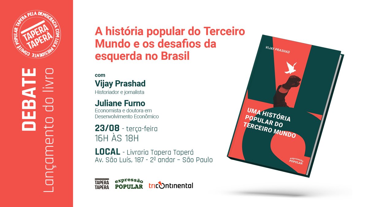 Hoje contaremos com a presença de <a href="/vijayprashad/">Vijay Prashad</a> neste debate, que ainda terá a participação ilustre de <a href="/julianefurno/">Juliane Furno</a> . Simplesmente imperdível!