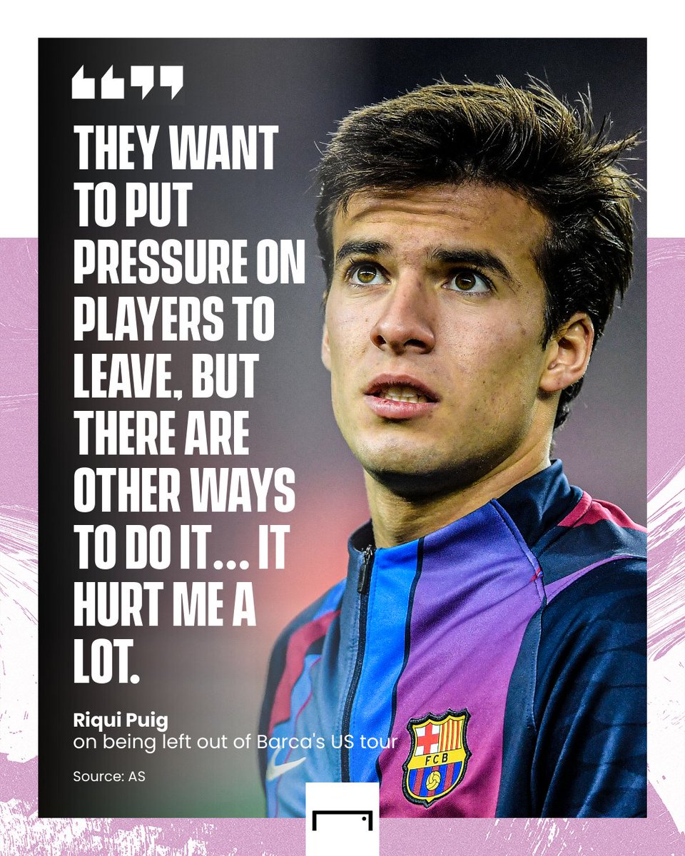 goal's tweet photo. Riqui Puig has hit out at Barcelona's treatment of him while trying to get him to leave the club 😔 https://t.co/eX4nxhf0oO
