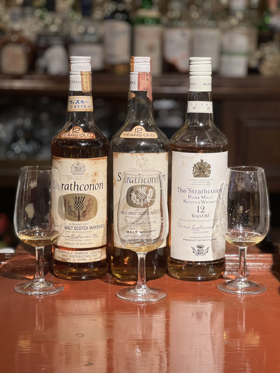 BAROldCraft1's tweet photo. #STRATHCONON
#ストラスコノン

A BLEND OF SINGLE MALT
という表記に時代を感じますね、と。

何故だか重厚そうなイメージ？
だけど割と軽くてあっさりでTHE付きは僅かに違いを感じる。

#baroldcraft #TWLC #みんなのBAR https://t.co/05FDEXZc1g