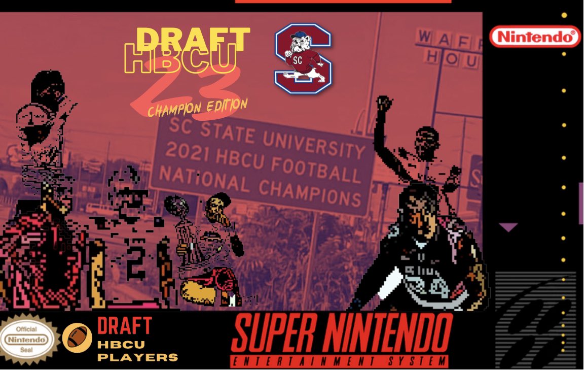 DraftHBCU's tweet photo. #DraftHBCU23 Champion Edition
@SCState_Fb x @CelebrationBowl (@MEACSports)
Will you lead the ๐ถ back to the ๐?
@___34los x @shaqdavis_1 x @_bjj_ x @dyson_roberts x #CoreyFields
#DraftHBCUPlayers ๐ฎ https://t.co/x948336XLS