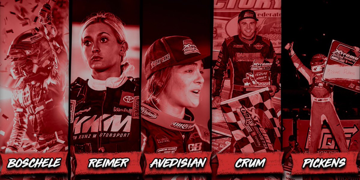 Xtreme_Outlaw's tweet image. 5️⃣ races. 5️⃣ winners.

It’s been a highly contested opening stretch for the #XtremeMidget Series presented by @Toyota.

Will a 6th or 7th victor arise at Davenport this week?