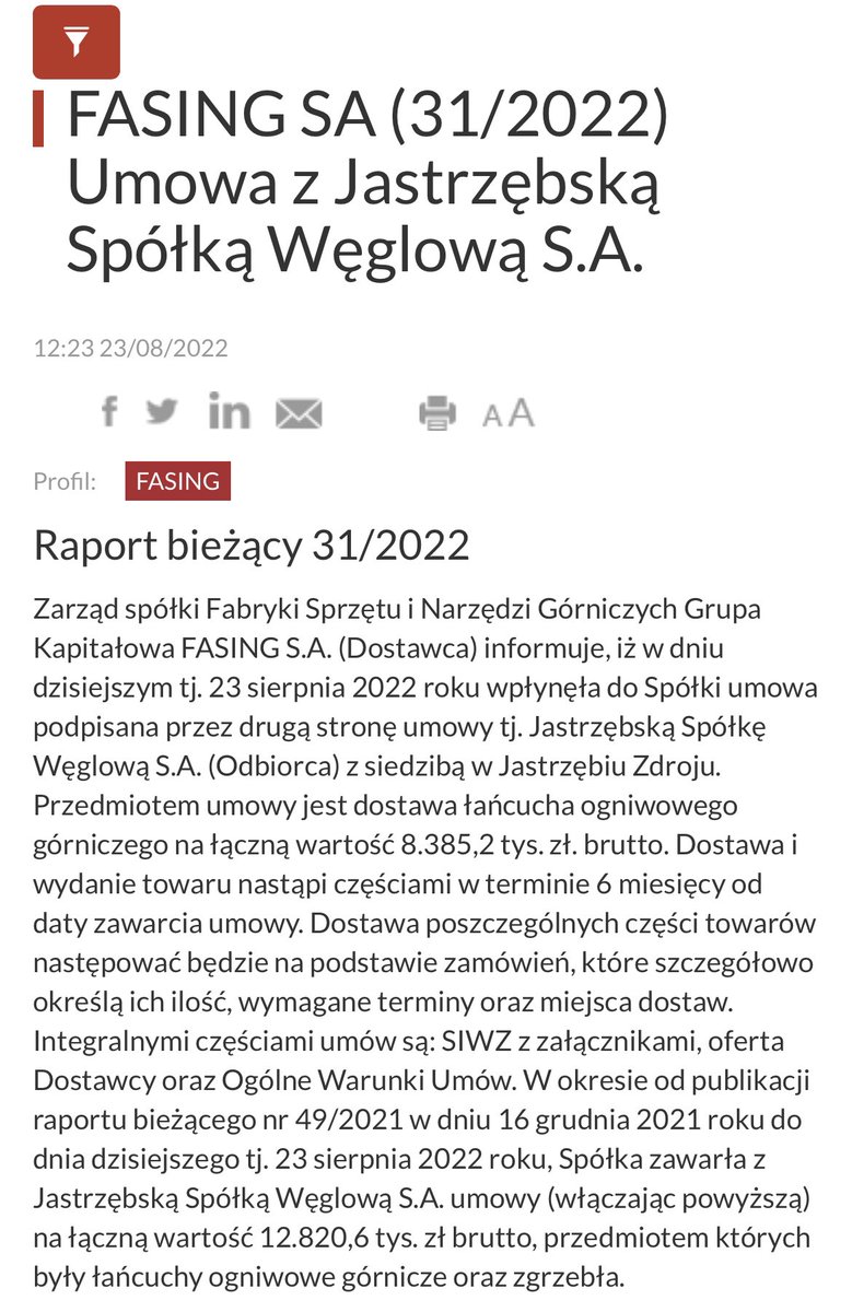 RobertPietraga's tweet photo. #trwasesja 🇵🇱 #akcje
🔸#fasing
O jakości #gpw (w szerokim ujęciu) świadczy to, że gdy jakiś czas temu podrzucano pomysły o inwestycjach w spółki produkujące maszyny dla kopalni to akcje rosły.
Gdy pojawiają się konkretne umowy to jest cisza. 🤷🏻♂️
#niemam https://t.co/UuDKrThCAz
