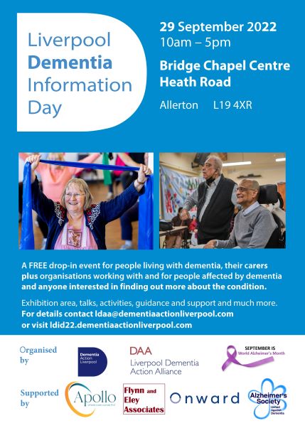 DemActLpl's tweet photo. Information, advice, guidance and much more for anyone with any interest in dementia in and around Liverpool. #infodementialiverpool https://t.co/s8dIBzR9D8