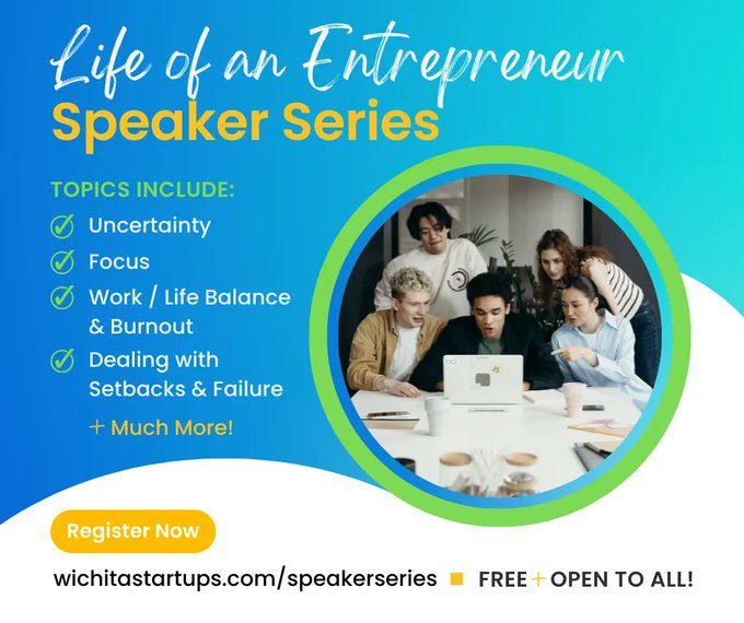 Uncertainty, a common struggle, can prevent you from achieving your goals. Luckily, we have just the thing to help!

Learn how to bring your idea to market and overcome common hurdles with:
Life of An Entrepreneur: Speaker Series

Register today!
wichitastartups.com/workshops-spea…
#Wichita