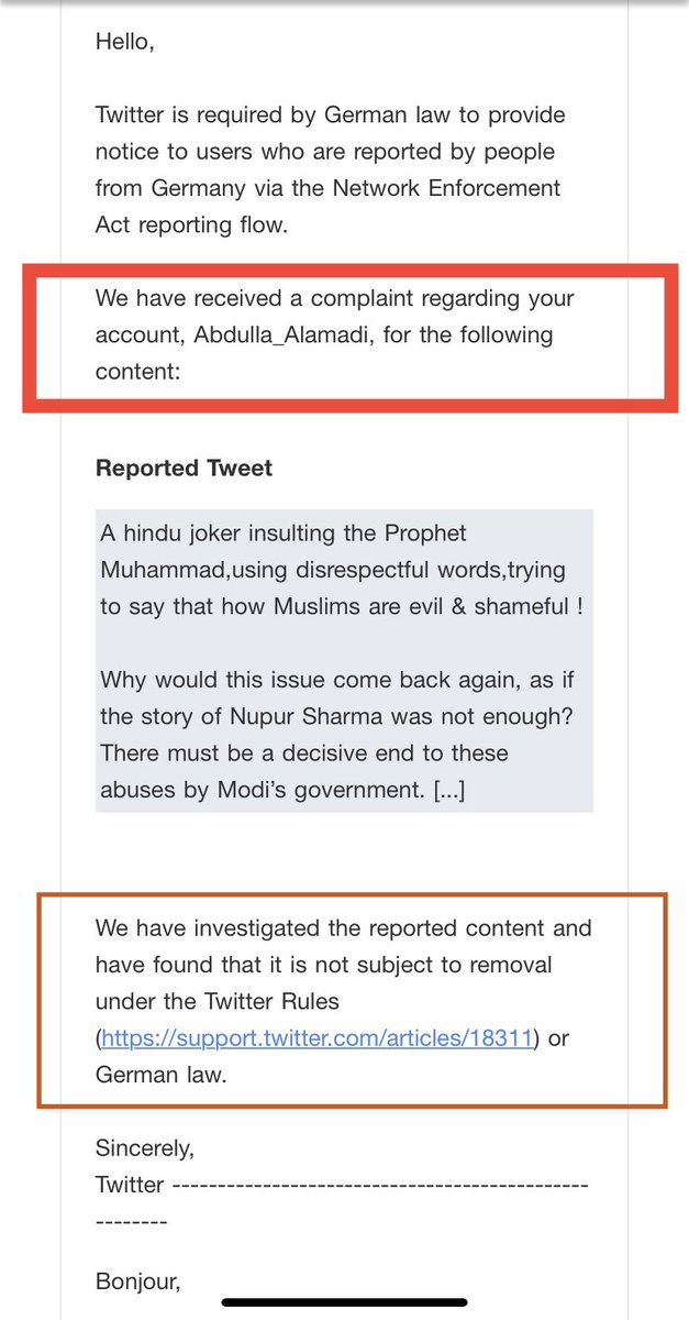 Abdulla_Alamadi's tweet photo. It seems that my last tweet about the Joker, who insulted the Prophet of Islam, provoked some people outside India, so they filed complaints against me.  

Thankfully, my tweet didn’t violate the Twitter rules. Thanks for your reactions. Your support is much appreciated. https://t.co/X4pmGg4xti