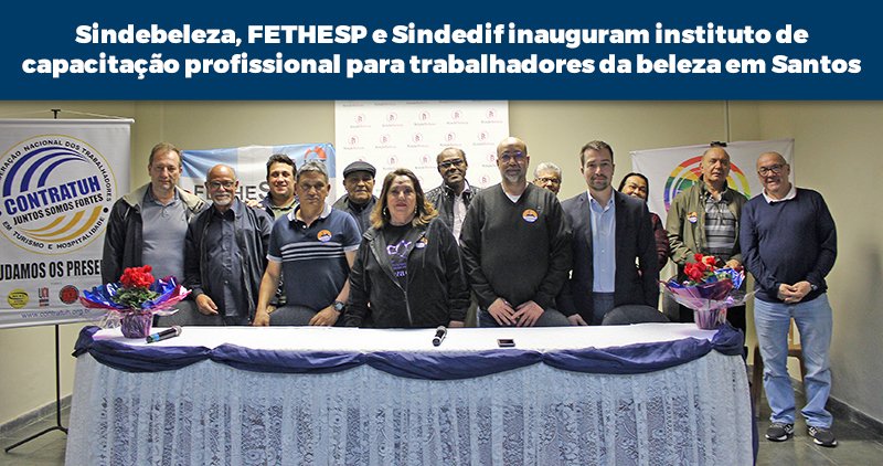 FETHESP's tweet photo. Com a presença maciça de trabalhadores(as) e dirigentes sindicais de várias categorias foi inaugurado, no dia 19/08, o Instituto Nacional de #Capacitação #Profissional "#Beleza e #Arte" em #Santos, em parceria entre Sindebeleza, FETHESP e Sindedif.

https://t.co/GACtQ507TS https://t.co/0Ww05BEdf3