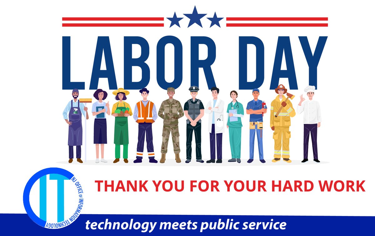 njoit's tweet photo. Happy #LaborDay! Honoring the hard work, & contributions that workers have made to the development, growth, endurance, strength, security and prosperity of the country.
#TechNJ https://t.co/U1pLtfslxC