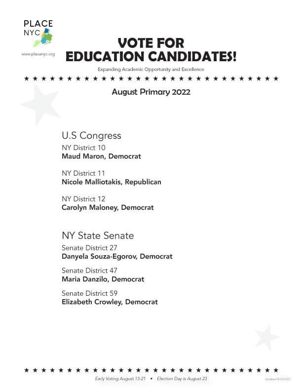 Today is August 23 Primary in-person voting! Vote for pro-education common sense candidates: <a href="/MaudMaron/">Maud Maron</a> <a href="/Danyela4NY/">Danyela for NY 伊秀丹</a> <a href="/Maria4Dist6/">Maria Danzilo</a> 
<a href="/RepMaloney/">Carolyn B. Maloney</a> <a href="/NMalliotakis/">Nicole Malliotakis</a> <a href="/ElizCrowleyNYC/">Elizabeth Crowley</a>