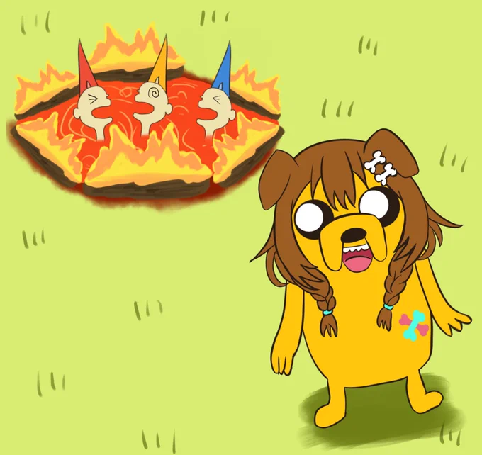 昨日ころさんが話してた回観てたら、狂気のイラストできた(  ・᷄-・᷅ ) #できたてころね 