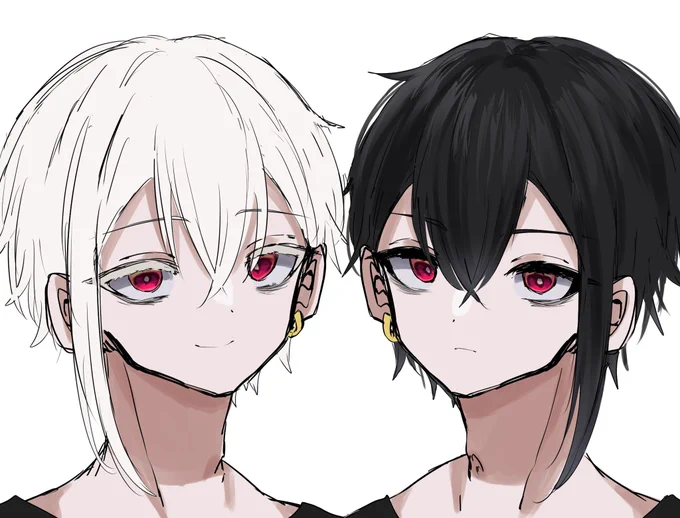 双子くん描いてるよ #イラスト 