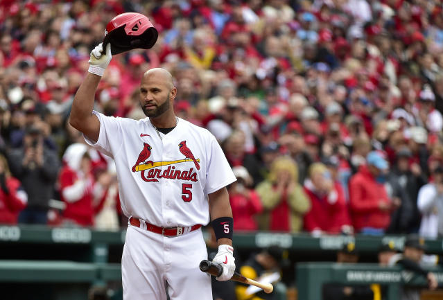 BetweenTheNums's tweet photo. Albert Pujols has hit a HR off of 449 unique pitchers and has faced 1755 unique pitchers. 

Albert Pujols has hit a HR off of 3.94% and has faced 15.4% of all unique pitchers in recorded MLB history. 

Those are both the highest percentages in MLB history.

Legend. https://t.co/olVfFjJ7aZ