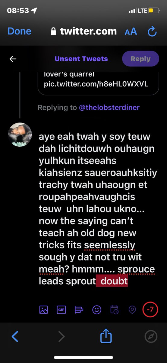 Blk_phantom167's tweet photo. @thelobsterdiner aye eah twah y soy teuw dah lichitdouwh ouhaugn  yulhkun itseeahs kiahsienz saueroauhksitiy trachy twah uhaougn et roupahpeahvaughcis teuw  uhn lahou ukno… now the saying can’t teach ah old dog new tricks fits sough y dat not tru wit meah? hmmm…. sprouce leads sprout  doubt https://t.co/hyjzlzro6i