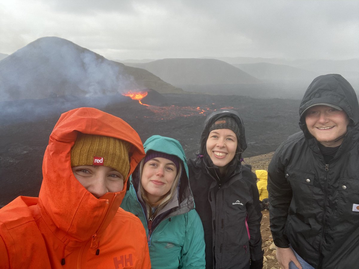 _honorj's tweet photo. Incredible visit to the #Fagradalsfjall eruption site last week with @RebVMRob @Geojanina and Gus! Looks like we caught it just in time too!🌋🇮🇸 https://t.co/QP4xGVX4hj