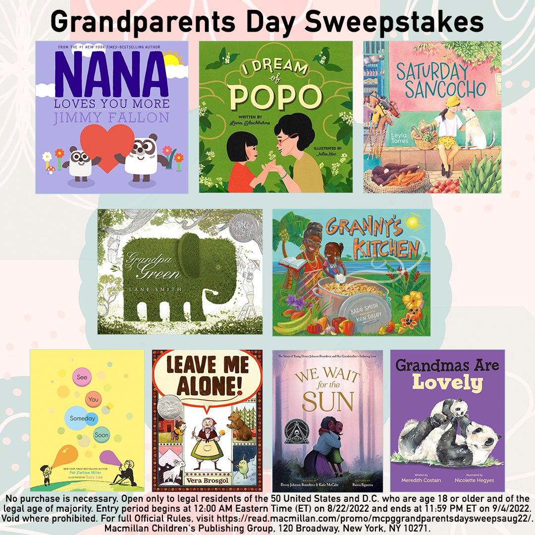 No matter what you call them - granny, grandpa, popo - grandparents are some of the most special people in our lives. Celebrate Grandparents Day on 9/11 with a sweepstakes and enter to win books by <a href="/PatZMiller/">Pat Zietlow Miller</a>, @verabee, <a href="/MeredithCostain/">Meredith Costain</a> &amp; more! bit.ly/3wo7e73