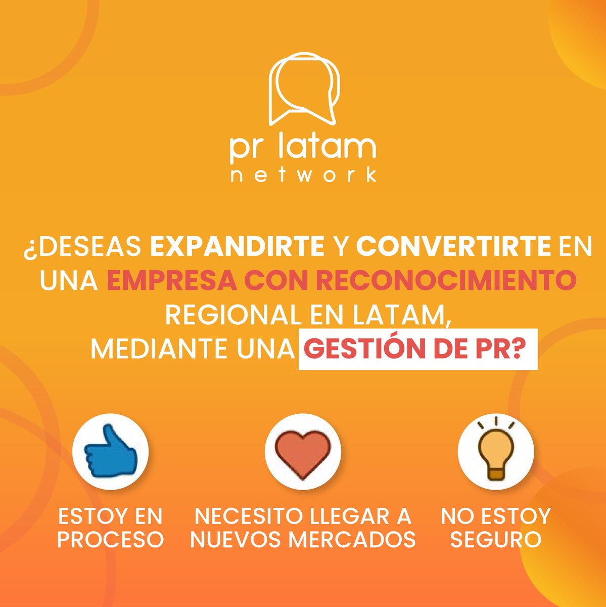 PR_Latam's tweet photo. Gracias a nuestra alianza con GlobalCom, en #PRLatam tenemos cobertura regional en Latinoamérica y Europa, lo que hará de tu empresa u organización un hito del mercado.

🎯Contáctanos en: https://t.co/0gSTJyNVSD 

#publicrelations  #coachingorganizacional #b2b2c #networker https://t.co/7qh6n63E0T